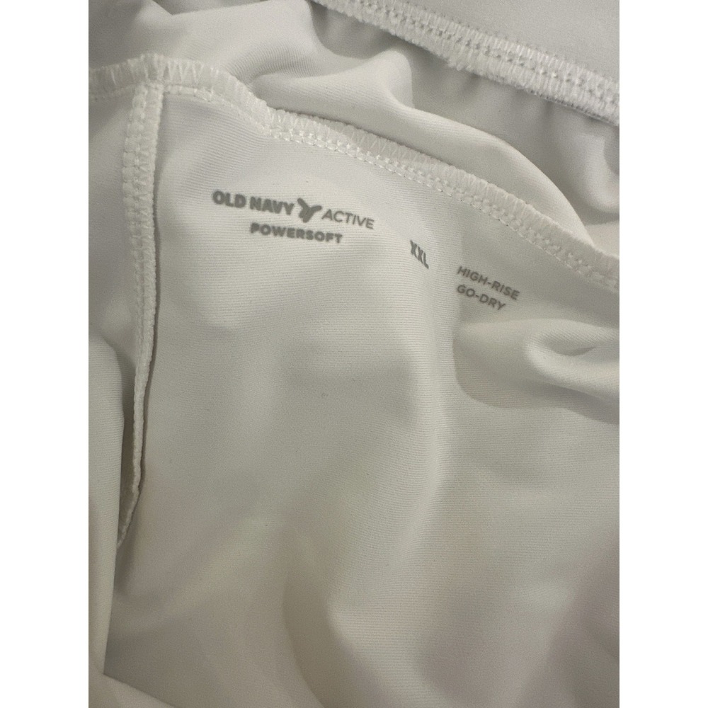NWT Old Navy High Waisted PowerSoft Shorts White 3" inseam Women's Size XXL - Picture 5 of 11